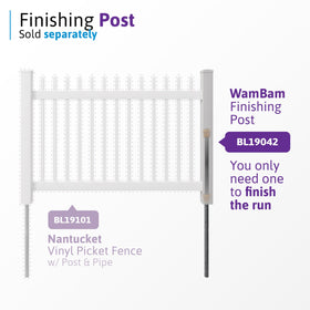 WamBam Nantucket steel post anchor enables durable no-dig installation