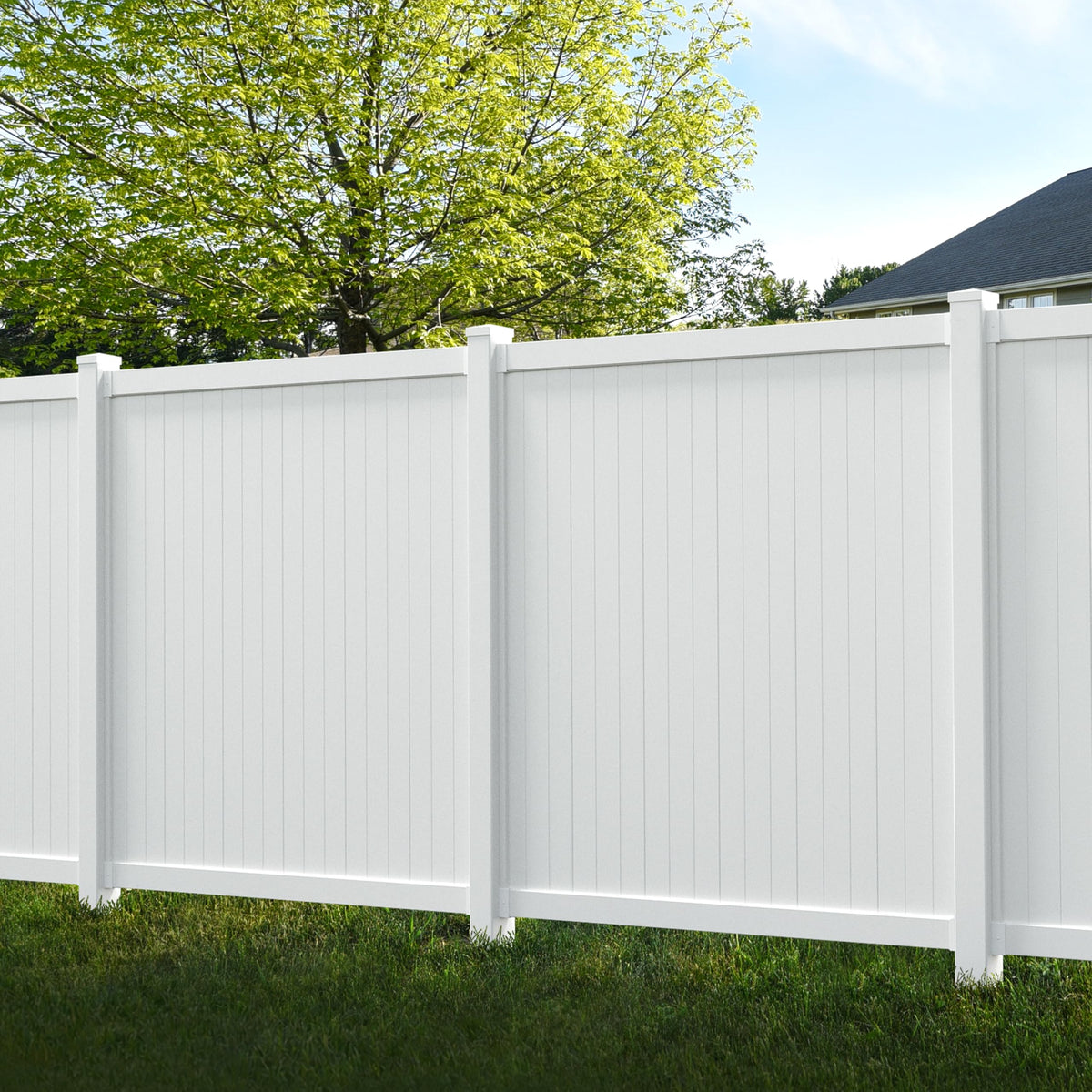 WamBam Fence 6ft x 6ft panel provides private vinyl privacy for yards.