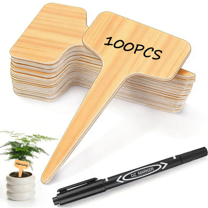 Wanateber 100-pcs plant labels in soil with T-shape for quick labeling
