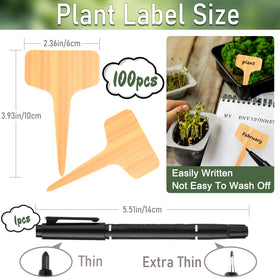 Wanateber waterproof marker writing on labels for durable garden notes