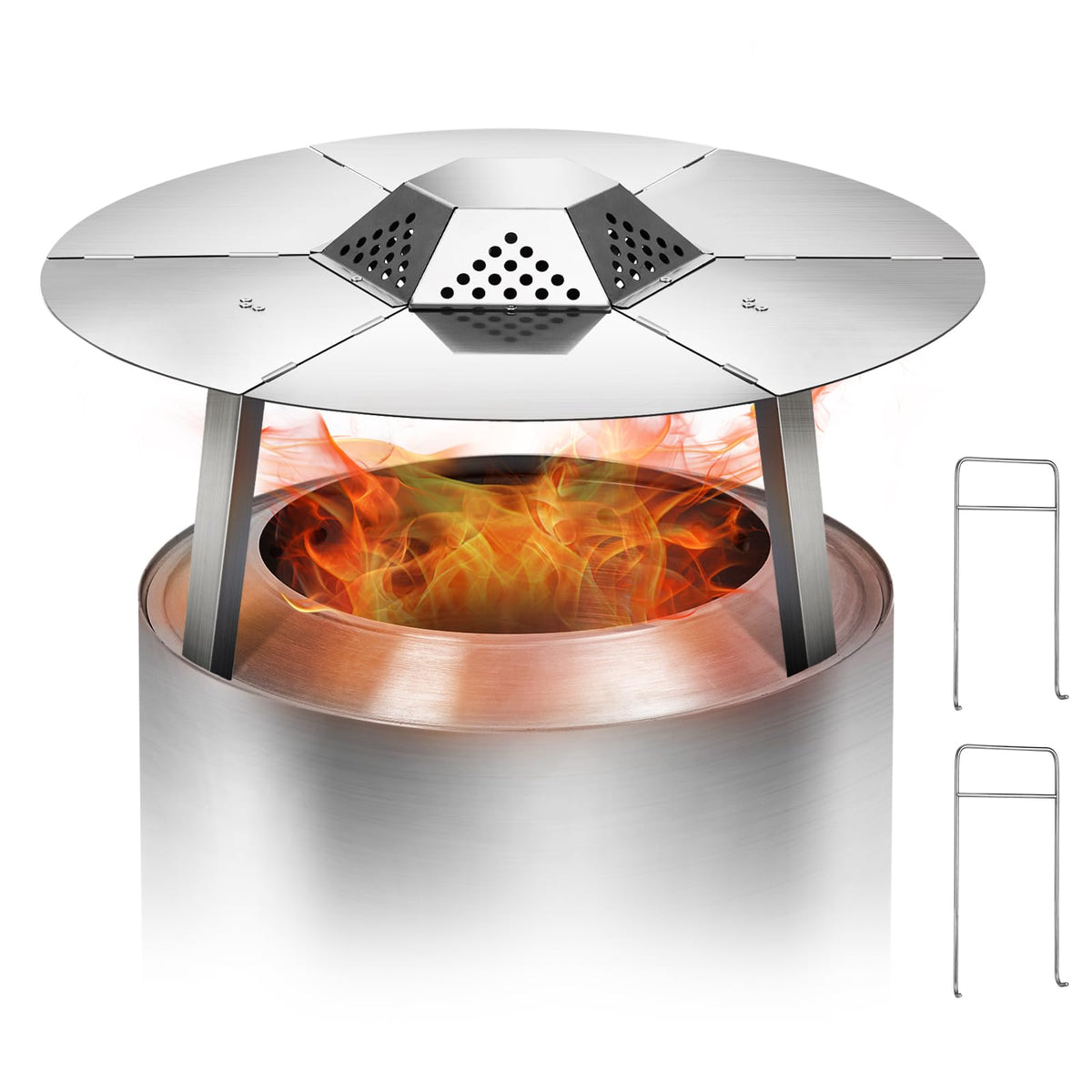 Wanchao heat deflector for Bonfire 19.5-inch assembly enhances even heat distribution