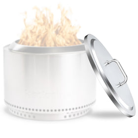 Wanchao Yukon 27-inch lid with handle for safe, easy on/off use.