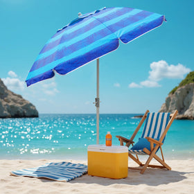 Wanderroot umbrella suited for patio and poolside lounging.