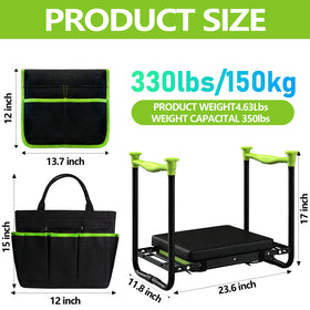 Wanderroot kneeler showing detachable tool pouch for easy access to tools.