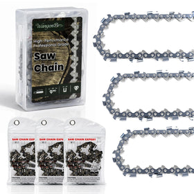 Wangenbro 10-inch chainsaw chain on a bar suitable for many saws.