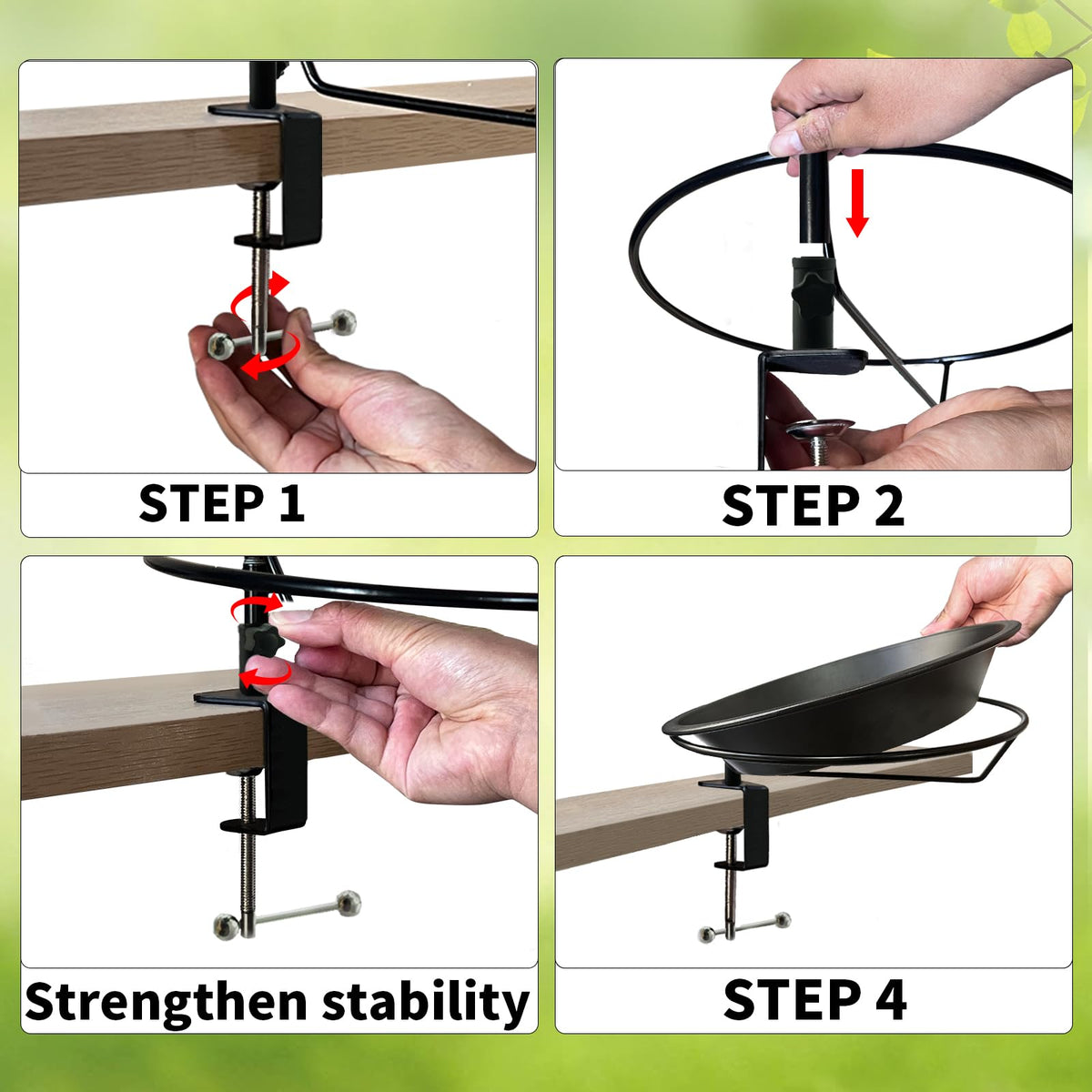 WANGIRO deck bird bath enhances patio, lawn, and backyard ambiance.