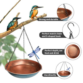 WANGIRO 11-inch bowl supports multiple birds at once.