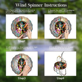 WANGIRO sunlit sparkle wind spinner enhances outdoor views with shimmering detail.