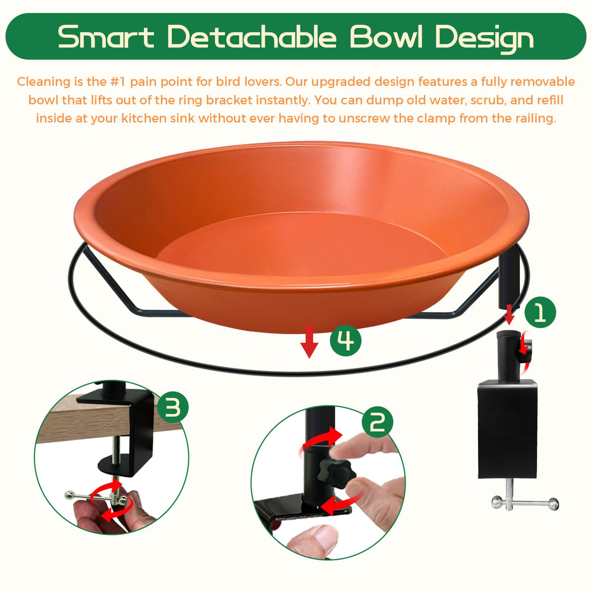 WANGIRO terracotta-finish bath doubles as a stylish garden accent and small water source.