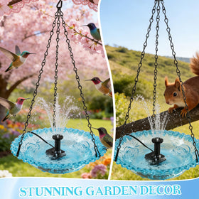 WANGXYZ garden patio bird bath enhances decor while inviting birds to bathe.