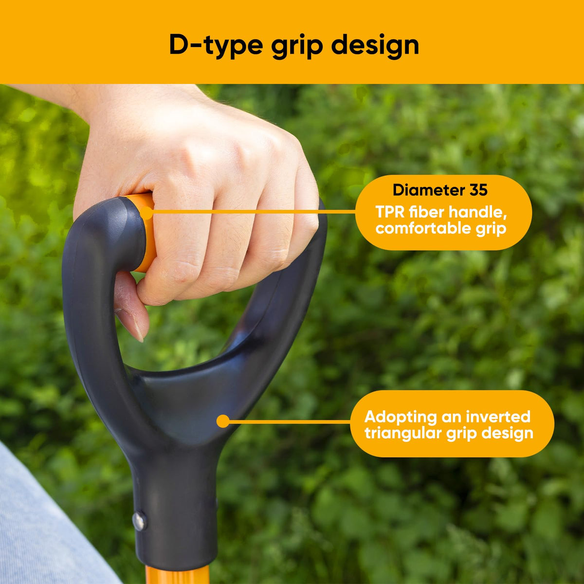 Wangyanhao garden fork with four-tine head for efficient soil turning and lifting.