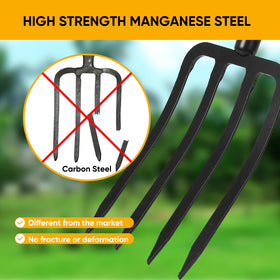 Wangyanhao fork enables versatile soil work like mulching and transplanting.