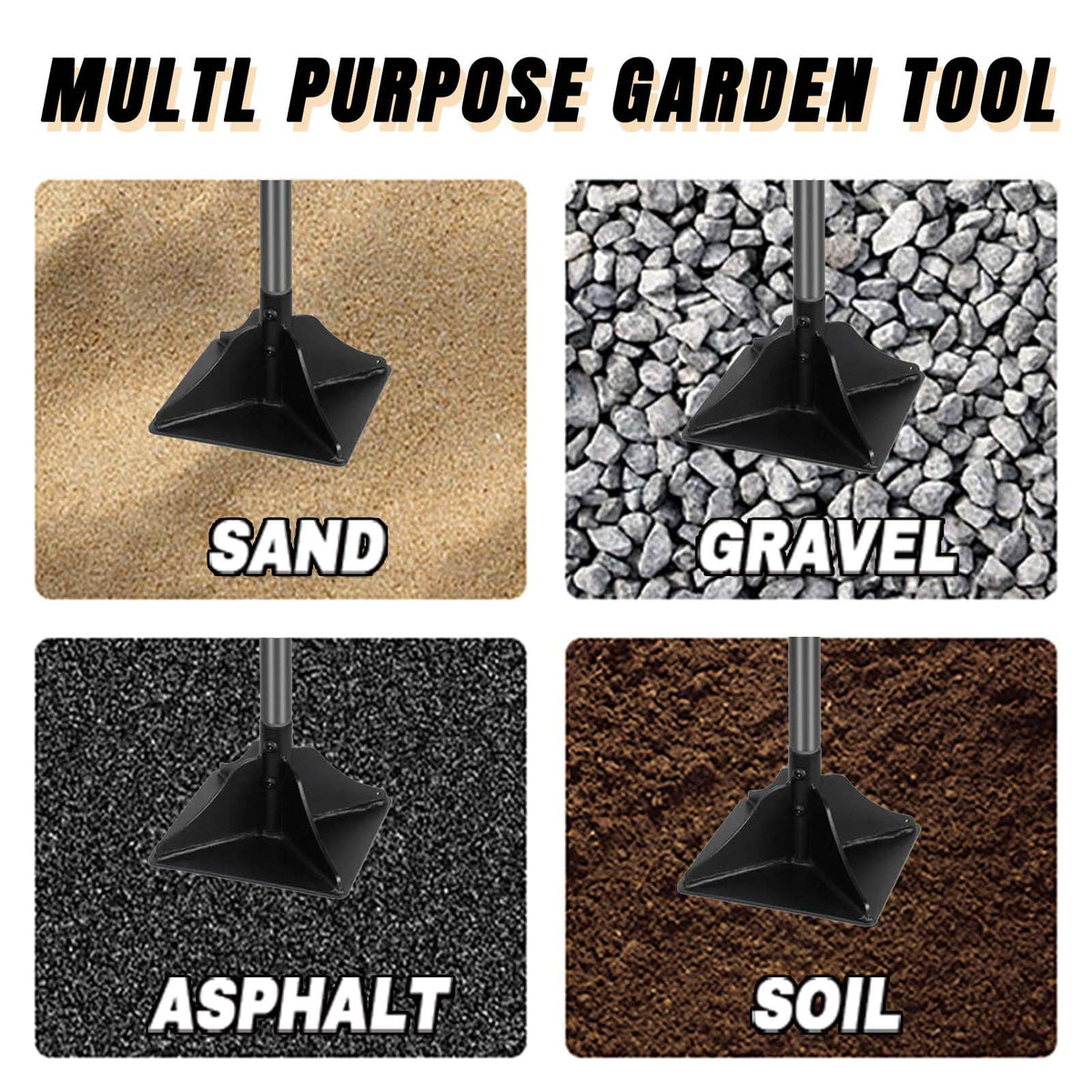 Wangyanxi77 driveway and garden tamping tool supports durable base work