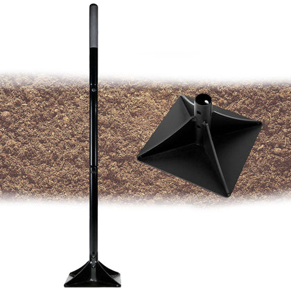 Wangyanxi77 steel tamper handle 48-inch for reliable ground leveling and paver prep