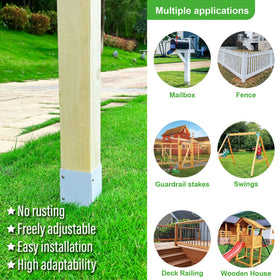 Wanhork adjustable post-protector 3-6in fit guards mailbox bottoms.
