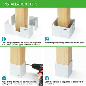 Wanhork deck-fence protector attachment minimizes moisture exposure.