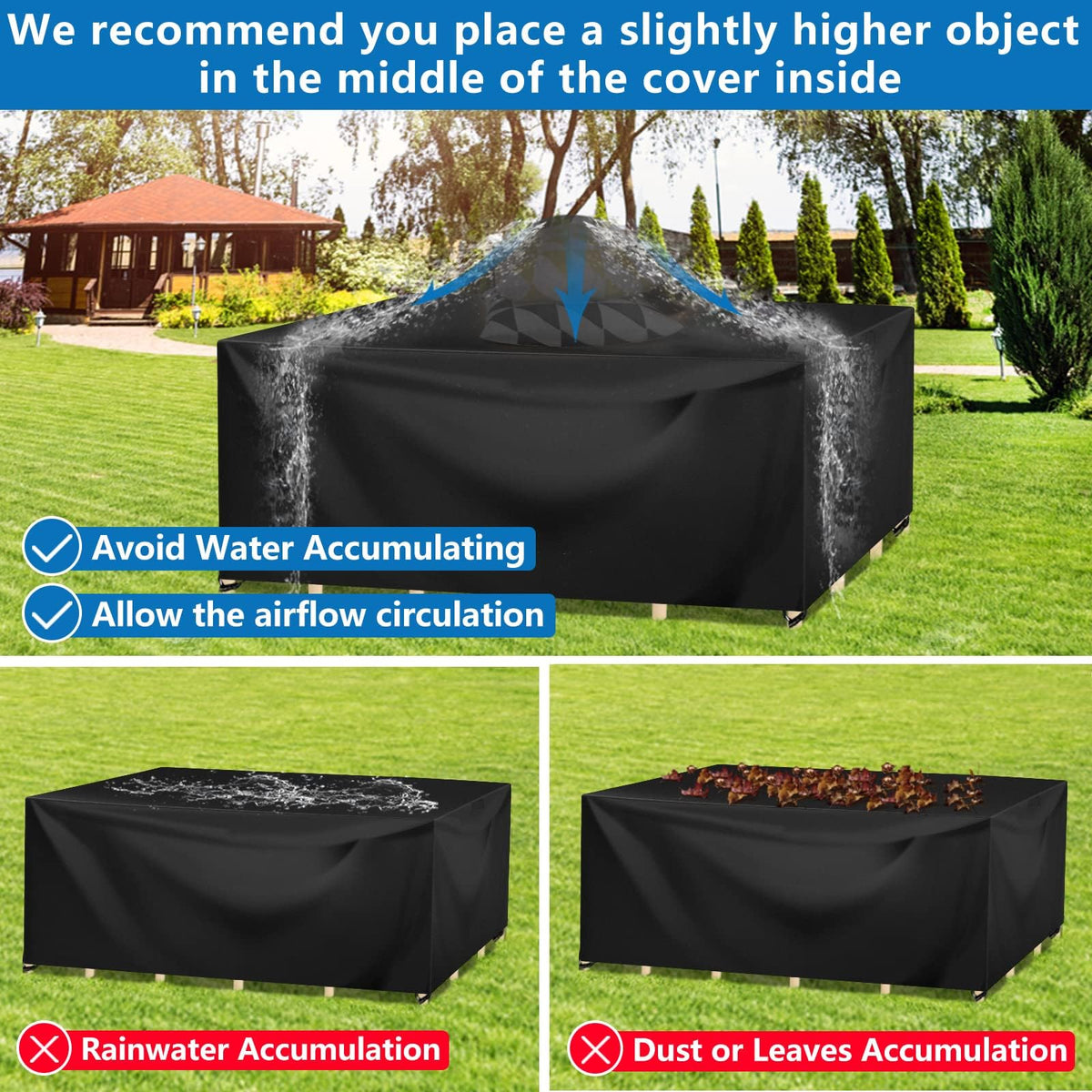 Wanocean folded cover fits neatly in its storage bag