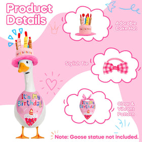 Wanocean goose outfit birthday bandana adds festive charm to porches