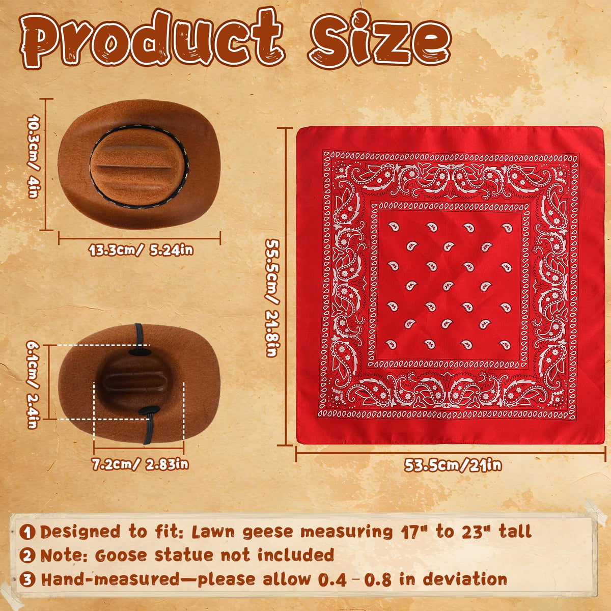 Wanocean goose clothes set featuring red bandana, perfect for seasonal yard displays.