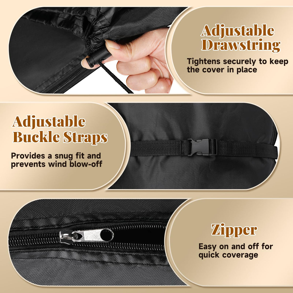 Wanocean outdoor umbrella cover easy to wipe clean and store.