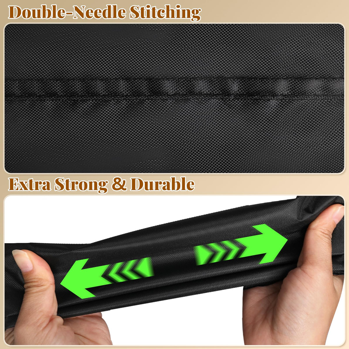 Wanocean umbrella cover UV-protected black coating prevents fading.
