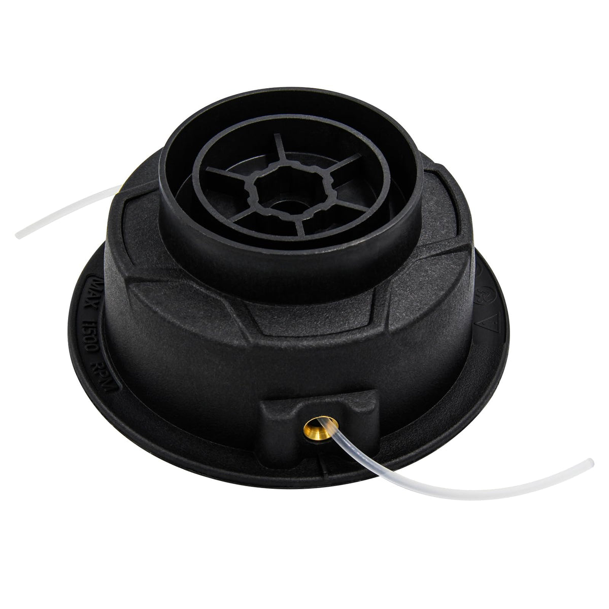 Wanotine C6-2 trimmer head bolt adapter close-up highlighting M8 x 1.25 thread.