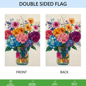Wanpluml vibrant hydrangea flag adds welcoming color outside