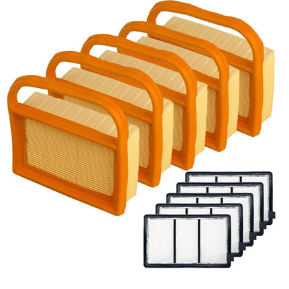WanQin 5-pack air filters for concrete saw; direct replacement for Stihl TS410/TS420 models.