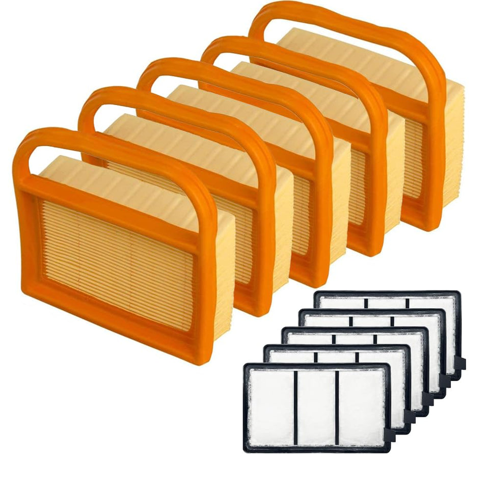 WanQin 5-pack air filters for concrete saw; direct replacement for Stihl TS410/TS420 models.