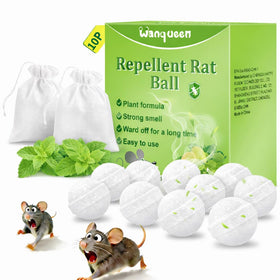 Wanqueen 10-pack mouse repellent balls for indoor use with peppermint scent