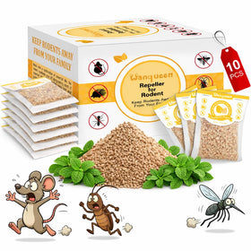 Wanqueen 10-pack mouse repellent pouches for safe, plant-based pest deterrence in multiple spaces