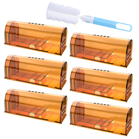 Wanqueen 6-pack live mouse traps in packaging, ready for quick setup and use.