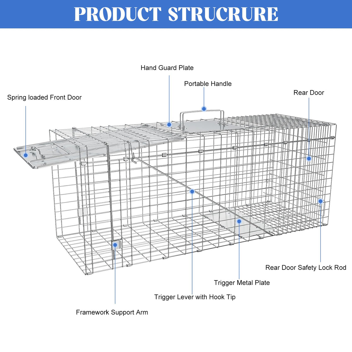Wanqueen foldable trap showing compact storage and quick setup advantages