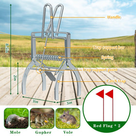 Wanqueen gopher trap waterproof image, durable for rainy days.