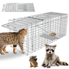 Wanqueen humane live trap with large cage interior for safe capture and release
