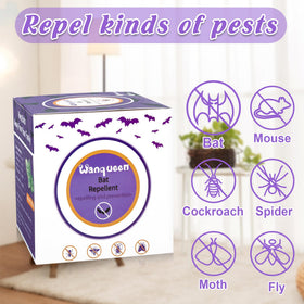 Wanqueen peppermint oil scent repels bats in beams, chimneys, and porches.