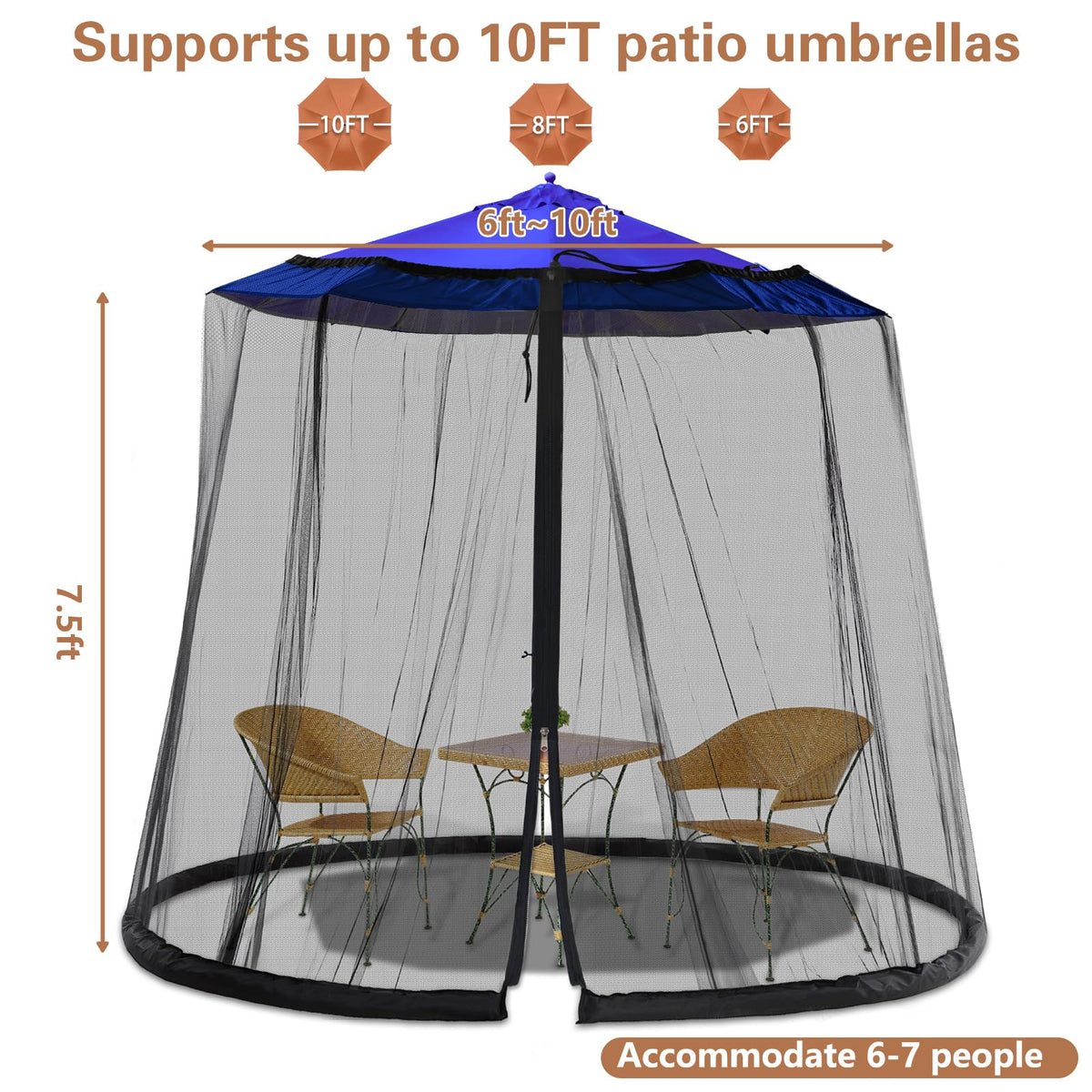 WANRU netting features dual-sided zipper access for easy entry