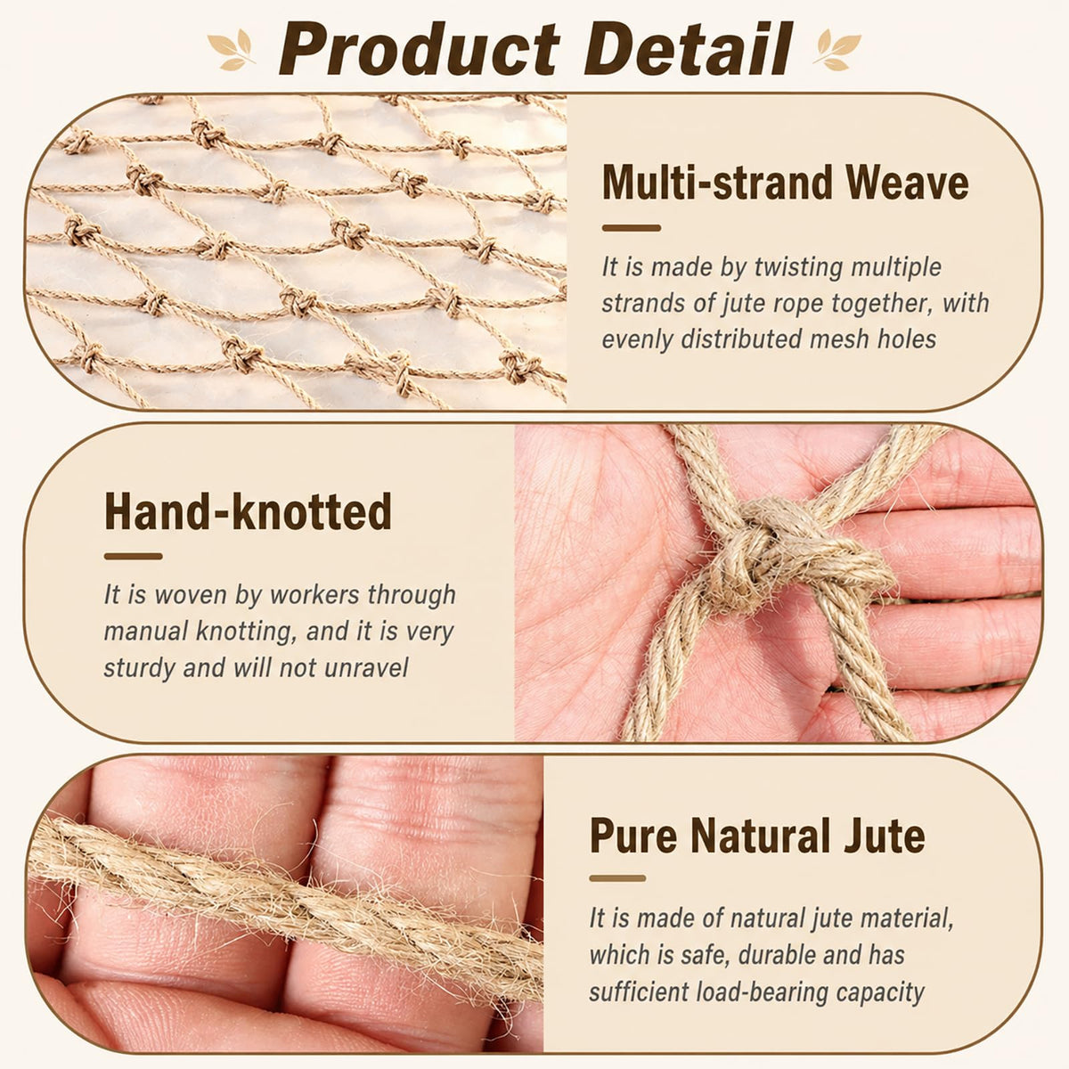 Wanseshyi jute trellis netting installation on a fence for vertical growth