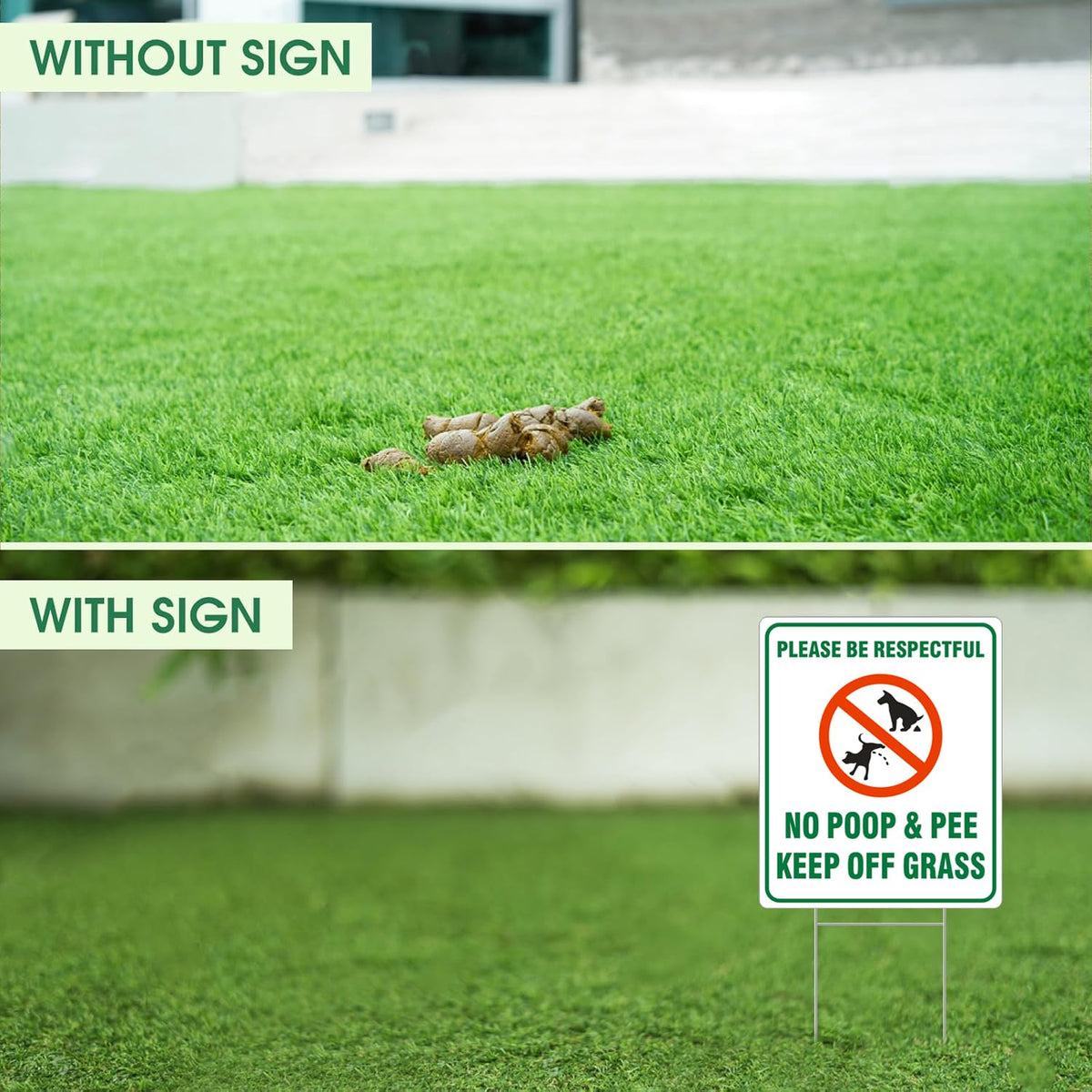 WANSMC easy ground installation sign requires no tools