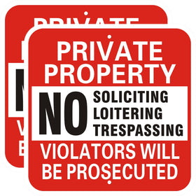 WANSMC no-soliciting sign 12x12 aluminum deters unwanted visitors with high visibility.