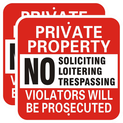 WANSMC no-soliciting sign 12x12 aluminum deters unwanted visitors with high visibility.