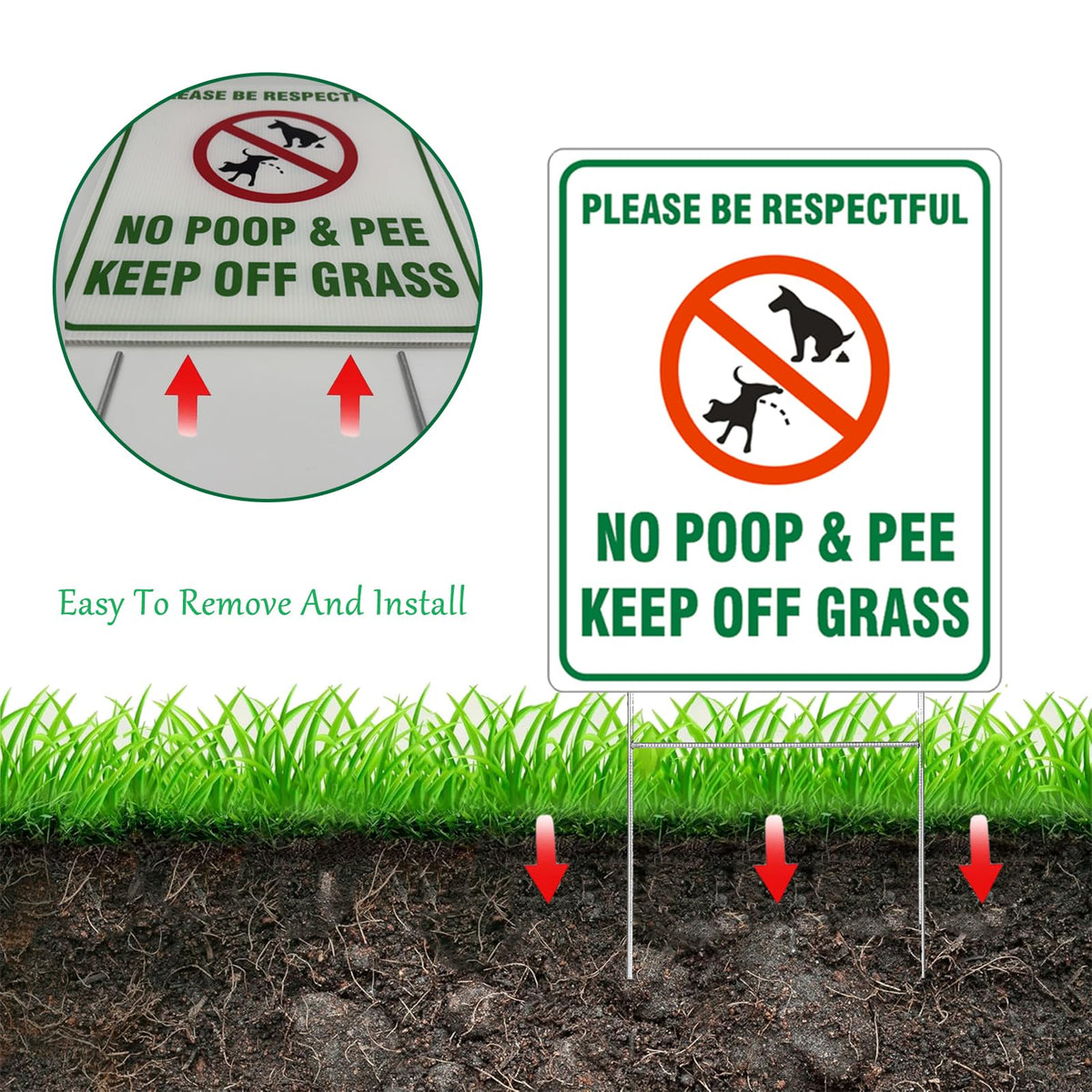 WANSMC please be respectful message on yard sign encourages mindful behavior