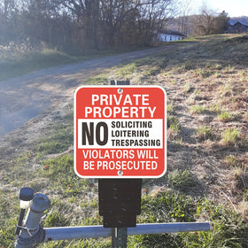 WANSMC 12x12 sign with pre-drilled holes for quick mounting.