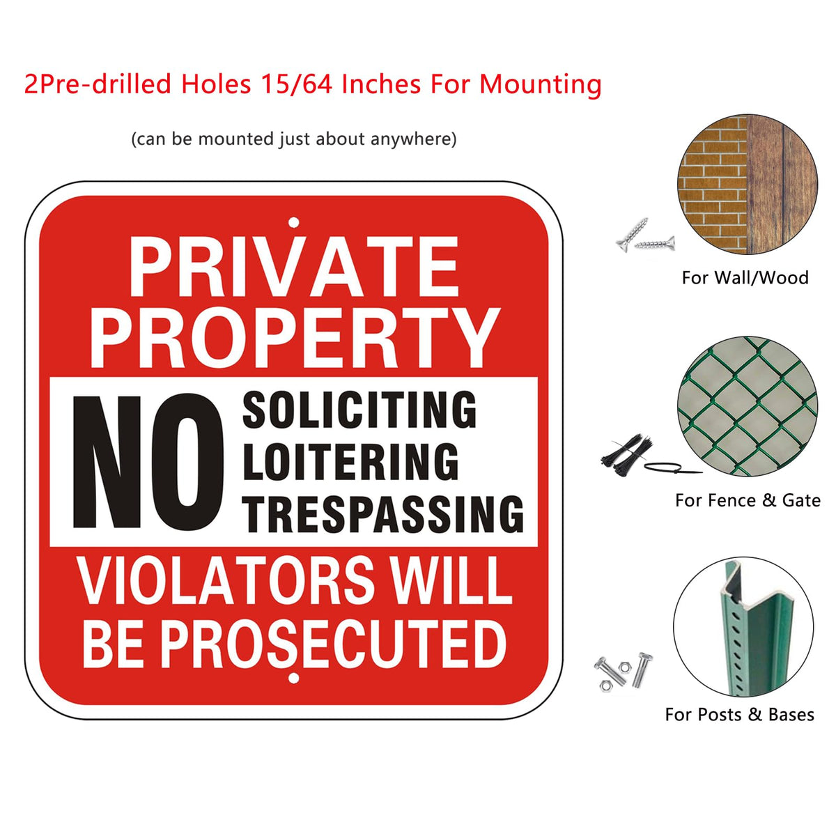 WANSMC trespassing sign communicates enforcement while staying durable in any weather.