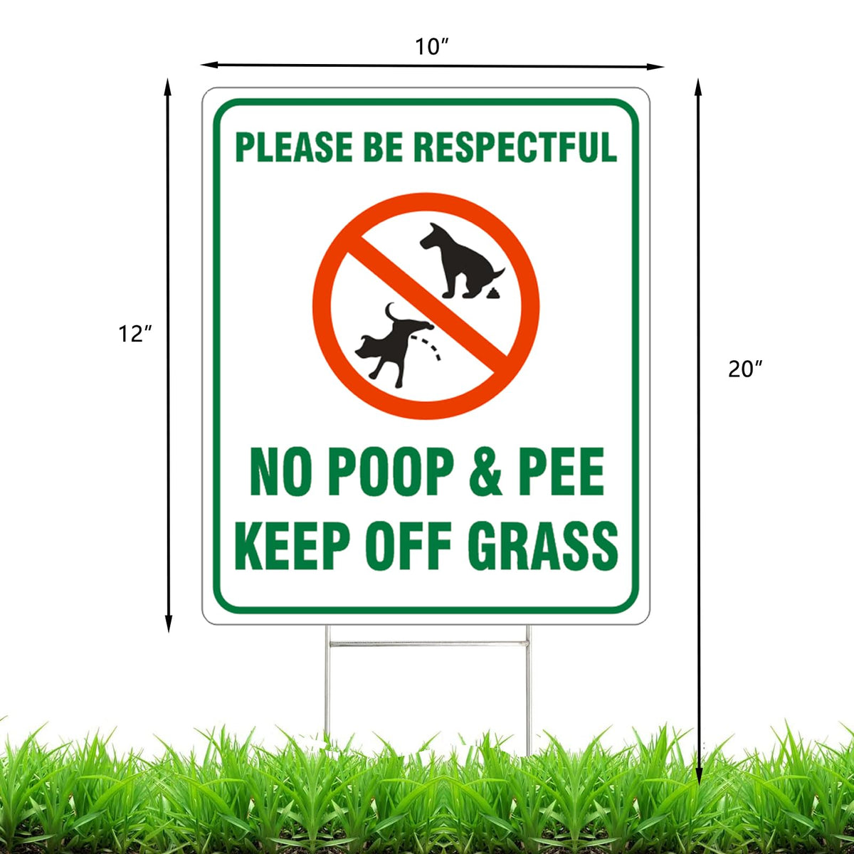WANSMC double sided yard sign with a sturdy H stake for visibility