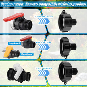 Wantmatch adapter with rubber gasket for leakproof seal