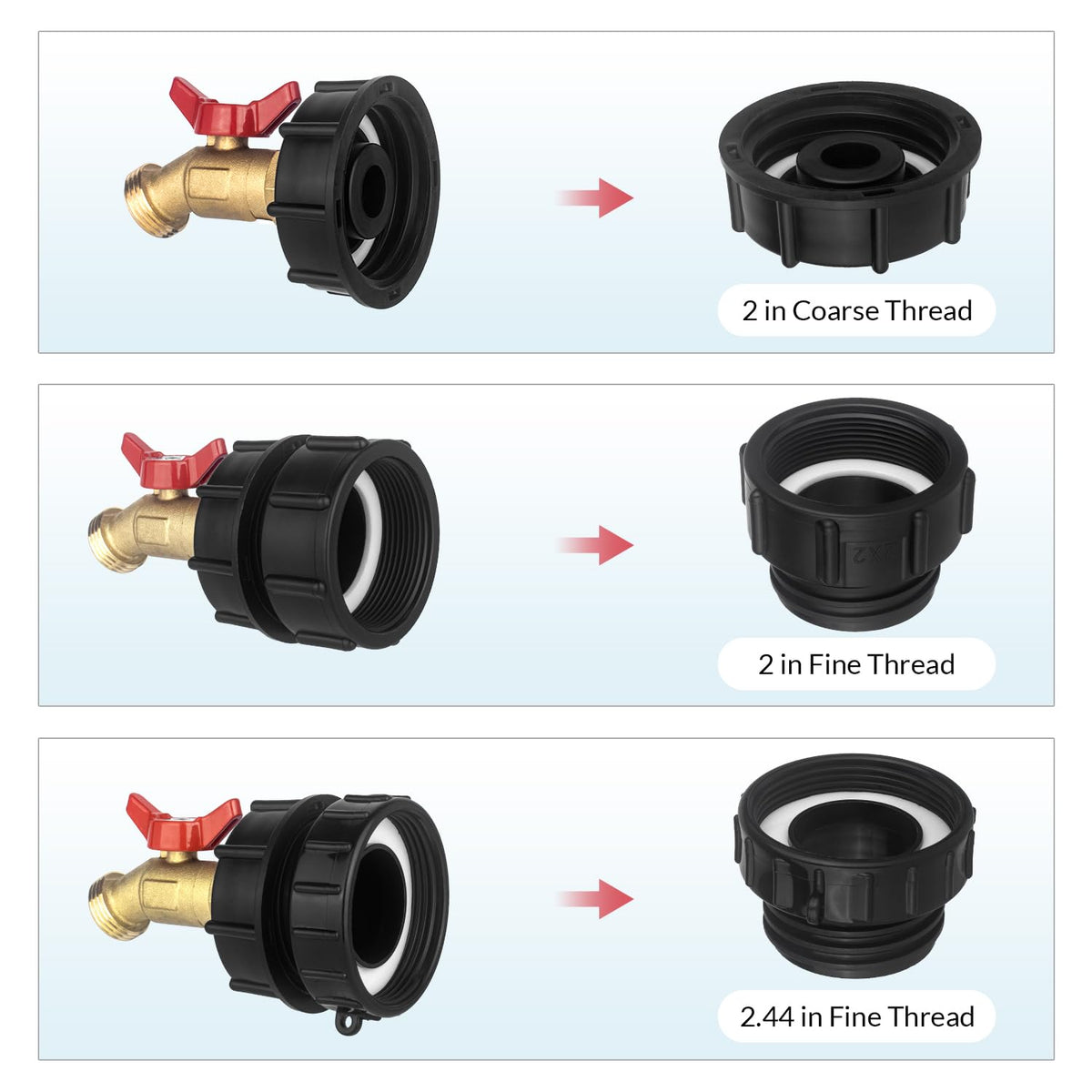Wantmatch brass and polyethylene build for durable, leak-free performance