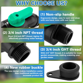 Wantmatch rain barrel spigot uses 3/4 NPT to 3/4 GHT fittings