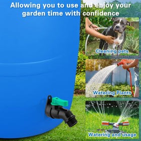 Wantmatch rain barrel spigot compatible with buckets, tanks, and drums