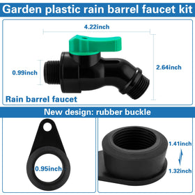 Wantmatch rain barrel spigot converts any container into a rainwater system